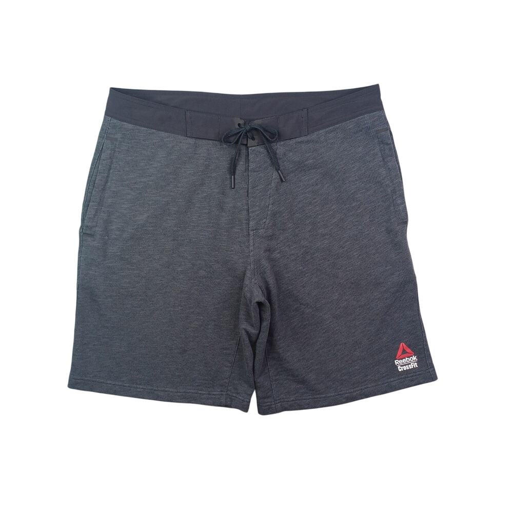 Reebok CrossFit Activewear Shorts Mens 34 Gray Forging Elite Fitness Knit Terry